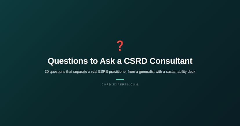 30 Questions to Ask a CSRD Consultant Before You Hire Them